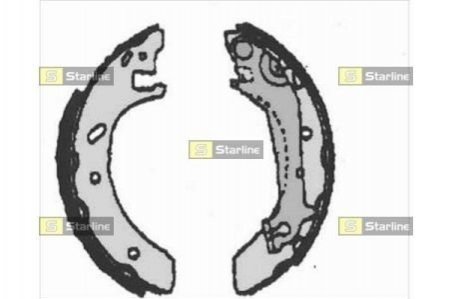 Гальмівні колодки барабанні STARLINE BC 07140 (фото 1)