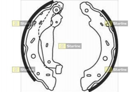 Тормозные колодки барабанные, к-кт. STARLINE BC 07750