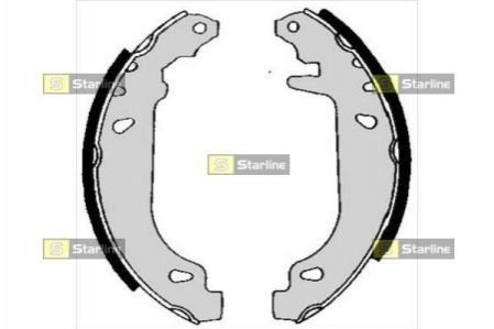 Гальмівні колодки барабанні STARLINE BC 04880 (фото 1)