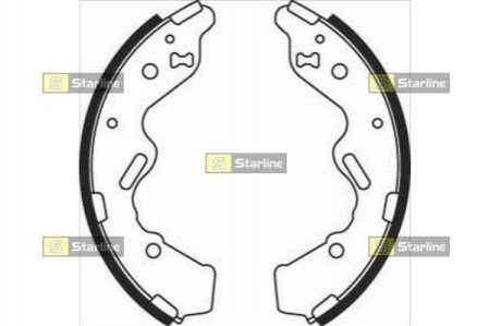 Гальмівні колодки барабанні STARLINE BC 08050