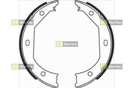 Тормозные колодки барабанные, к-кт. STARLINE BC 08090