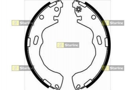 Тормозные колодки барабанные, к-кт. STARLINE BC 08030 (фото 1)