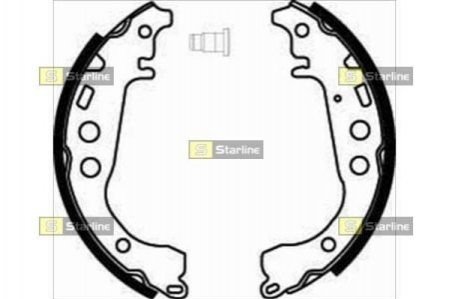 Тормозные колодки барабанные, к-кт. STARLINE BC 07860