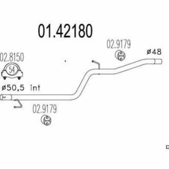 Ремонтна деталь вузла вихлопної системи MTS 01.42180 (фото 1)