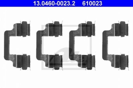 Пружинки для гальмівних колодок (к-кт 4шт) ATE 13.0460-0023.2 (фото 1)
