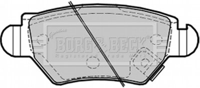 Гальмiвнi колодки дисковi BORG & BECK BBP1687