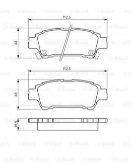 Гальмівні колодки дискові BOSCH 0986424762 (фото 1)