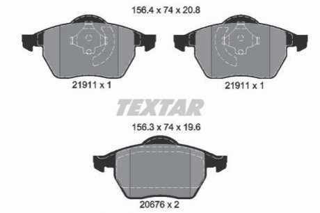 Колодки гальмівні дискові TEXTAR 2191102