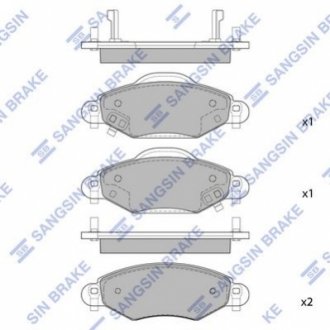 Колодки тормозные, передние Hi-Q (SANGSIN) SP1419