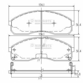 Гальмiвнi колодки дисковi NIPPARTS J3600310