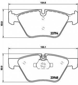 Комплект тормозных колодок дисковый тормоз BREMBO P 06 036