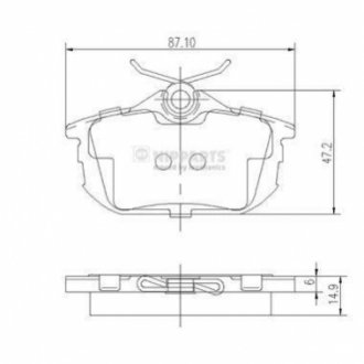 Колодки дискового тормоза NIPPARTS J3615012 (фото 1)