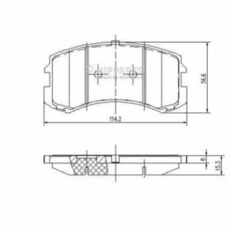 Колодки гальмівні дискові NIPPARTS J3605048