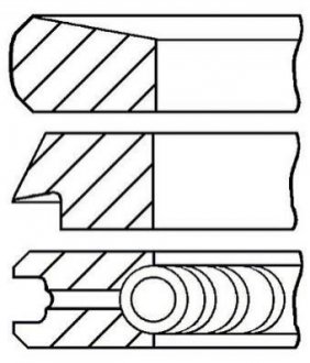 Кольца поршневые STD 2.0TDCI 16V FORD TRANSIT MONDEO d=86 2.5*2*3 GOETZE 08-112700-00 (фото 1)