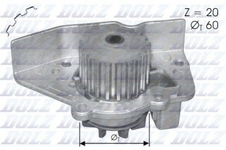 Насос системи охолодження DOLZ N406