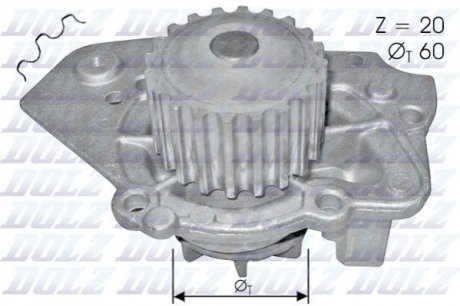 Насос системи охолодження DOLZ T136