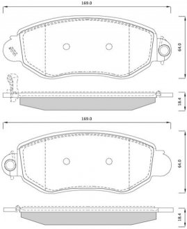 Колодки тормозные дисковые, к-кт. STARLINE BD S244