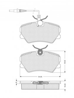 Колодки тормозные дисковые, к-кт. STARLINE BD S041 (фото 1)