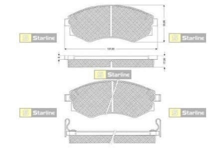 Гальмівні колодки дискові STARLINE BD S051 (фото 1)