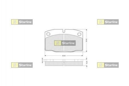 Колодки тормозные дисковые, к-кт. STARLINE BD S021 (фото 1)