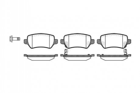 Колодки тормозные задние дисковые(тип TRW 95.4x42.7x15) Opel Astra A, G, H, J. Combo, Corsa, Zafir ROADHOUSE 2957.02
