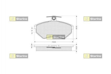 Гальмівні колодки дискові STARLINE BD S071 (фото 1)