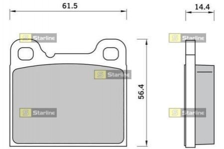 Гальмівні колодки дискові STARLINE BD S420