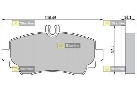 Колодки тормозные дисковые, к-кт. STARLINE BD S369 (фото 1)