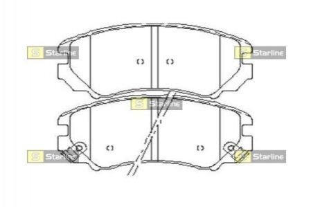 Гальмівні колодки дискові STARLINE BD S445