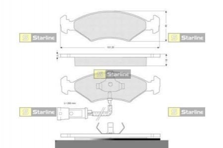 Гальмівні колодки дискові STARLINE BD S141