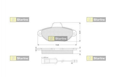 Гальмівні колодки дискові STARLINE BD S057 (фото 1)