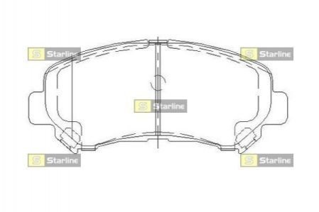 Гальмівні колодки дискові STARLINE BD S502