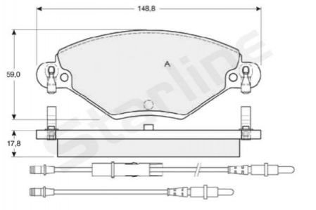 Гальмівні колодки дискові STARLINE BD S341