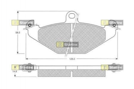 Гальмівні колодки дискові STARLINE BD S059