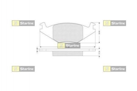Гальмівні колодки дискові STARLINE BD S050 (фото 1)