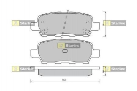 Гальмівні колодки дискові STARLINE BD S418