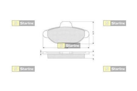 Колодки тормозные дисковые, комплект STARLINE BD S070 (фото 1)