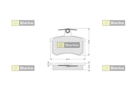 Гальмівні колодки дискові STARLINE BD S080