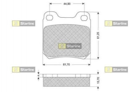 Гальмівні колодки дискові STARLINE BD S042 (фото 1)