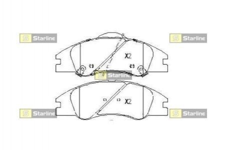Гальмівні колодки дискові STARLINE BD S503
