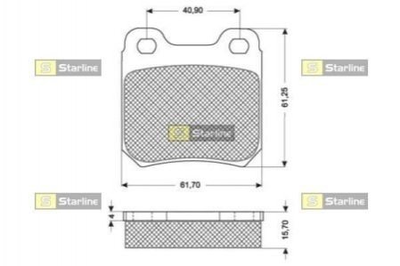 Гальмівні колодки дискові STARLINE BD S276 (фото 1)