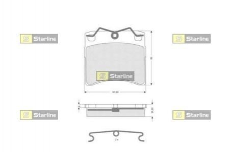 Гальмівні колодки дискові STARLINE BD S236