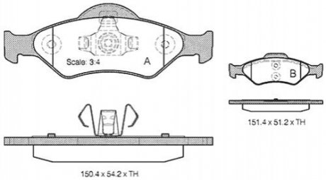 Гальмівні колодки дискові STARLINE BD S824P (фото 1)