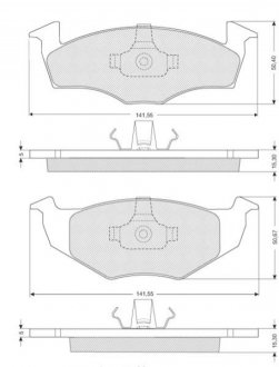 Колодки тормозные дисковые, к-кт. STARLINE BD S072 (фото 1)