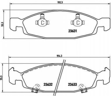 Тормозные колодки дисковые, к-кт. BREMBO P37 005 (фото 1)