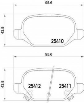 Тормозные колодки дисковые, к-кт. BREMBO P23 151