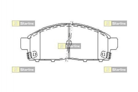 Колодки тормозные дисковые, к-кт. STARLINE BD S518