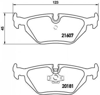 Тормозные колодки дисковые, к-кт. BREMBO P06 013