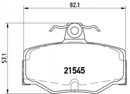Колодки тормозные дисковые задние, комплект BREMBO P56 024