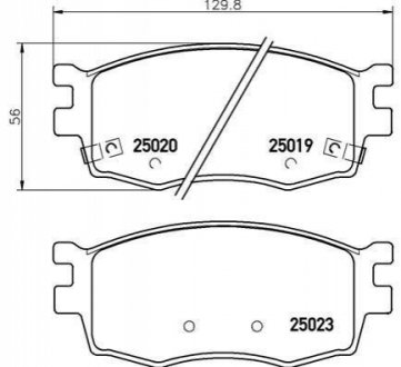 Тормозные колодки дисковые, к-кт. BREMBO P30 069